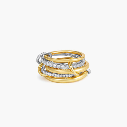 Ophelie Luxe Gemstone Stacked Ring - Five Bands