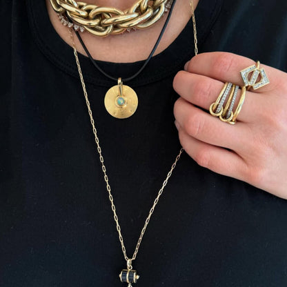 Ophelie Luxe Gemstone Stacked Ring - Five Bands