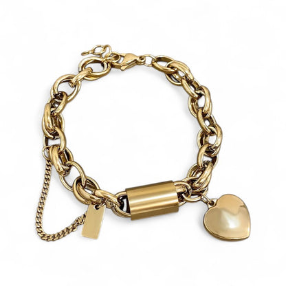 Heartened Chunky Bracelet | Gold 18k