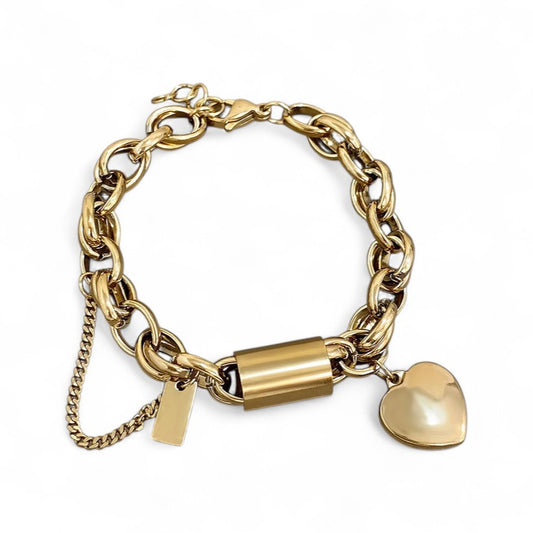 Heartened Chunky Bracelet | Gold 18k