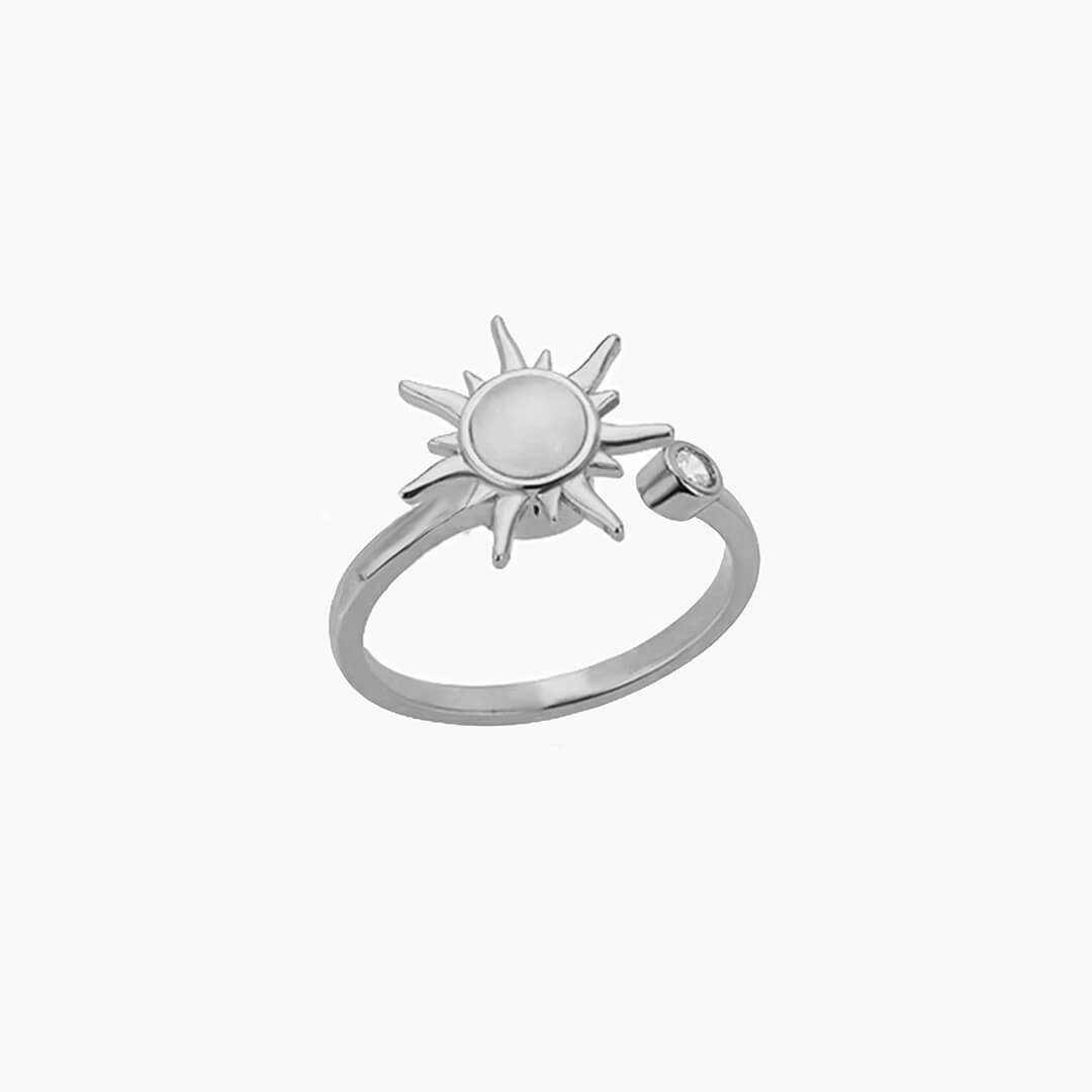 Sun Anxiety Spinner Ring Gold Plated