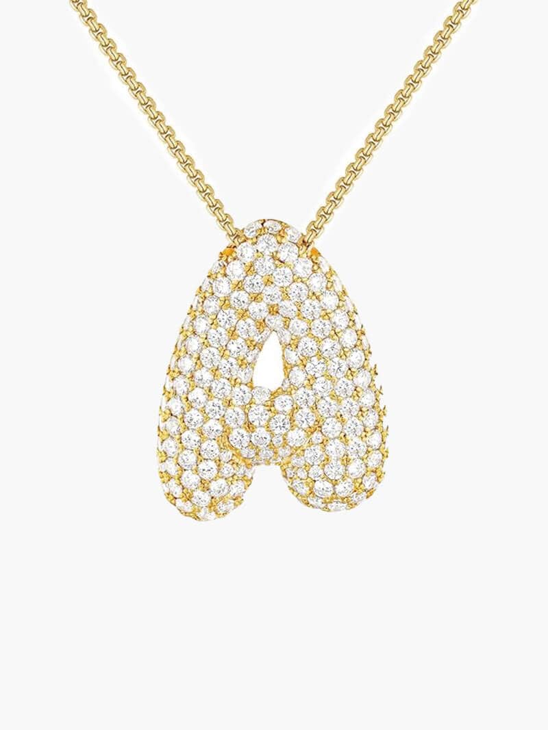 The Pave Letter Necklace