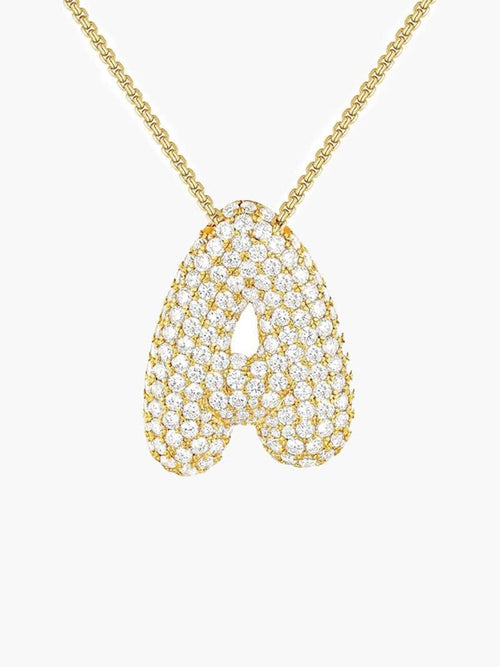 The Pave Letter Necklace