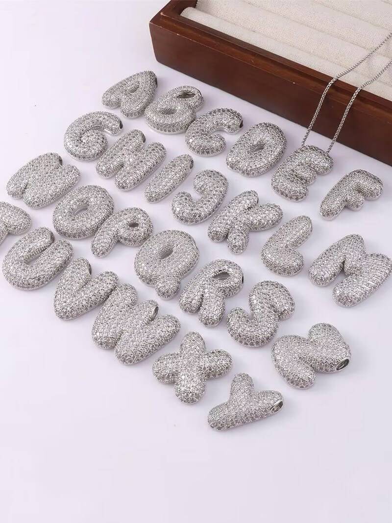 The Pave Letter Necklace