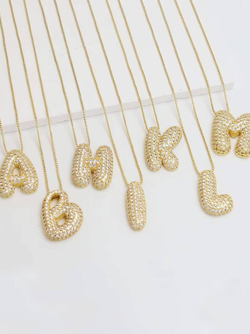 The Pave Letter Necklace