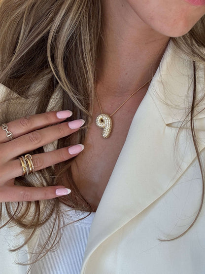 The Pave Letter Necklace