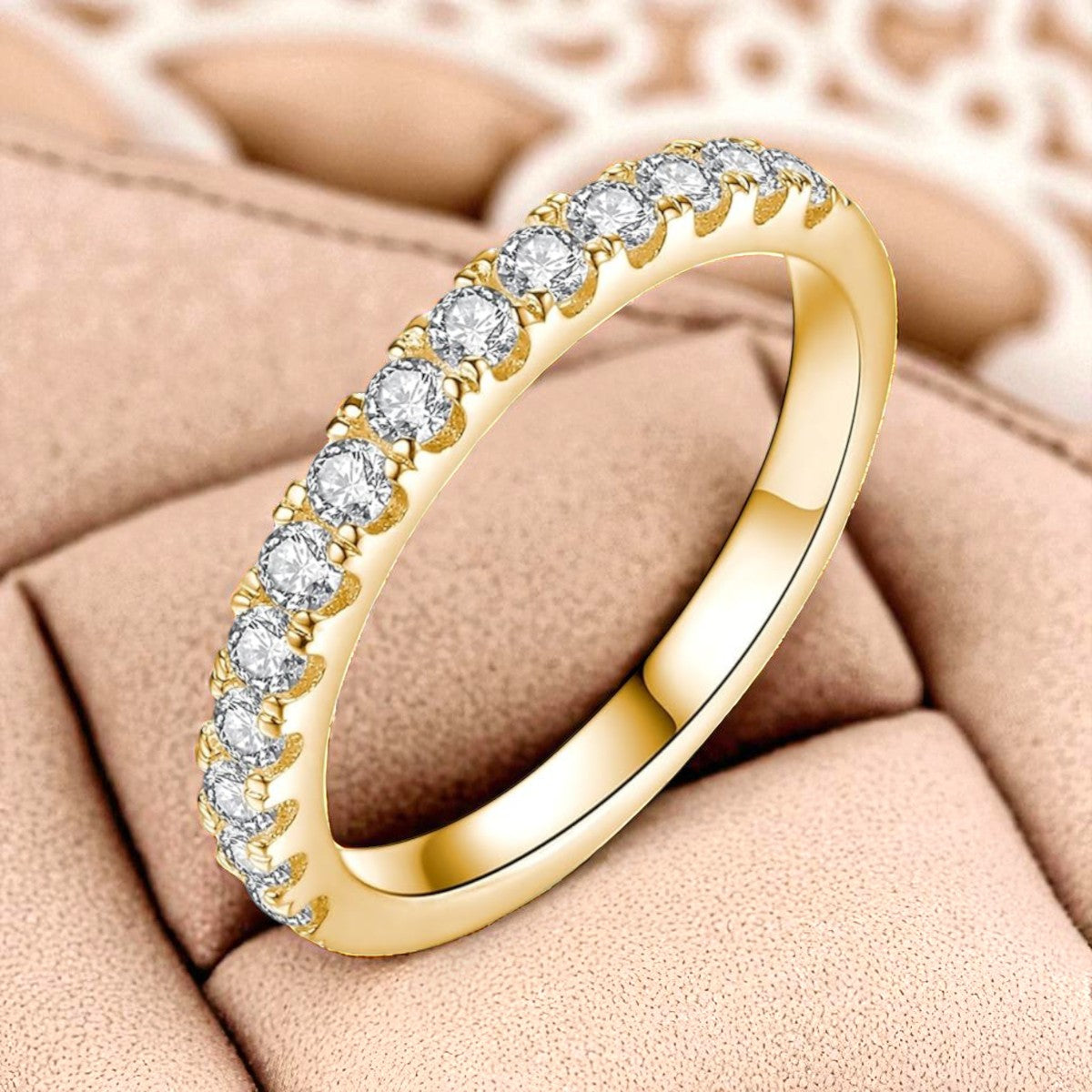 Moissanite Wedding Band | Gold 18K