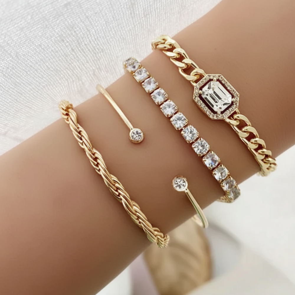 Domitia Calvina Bracelet Set | Gold 18k