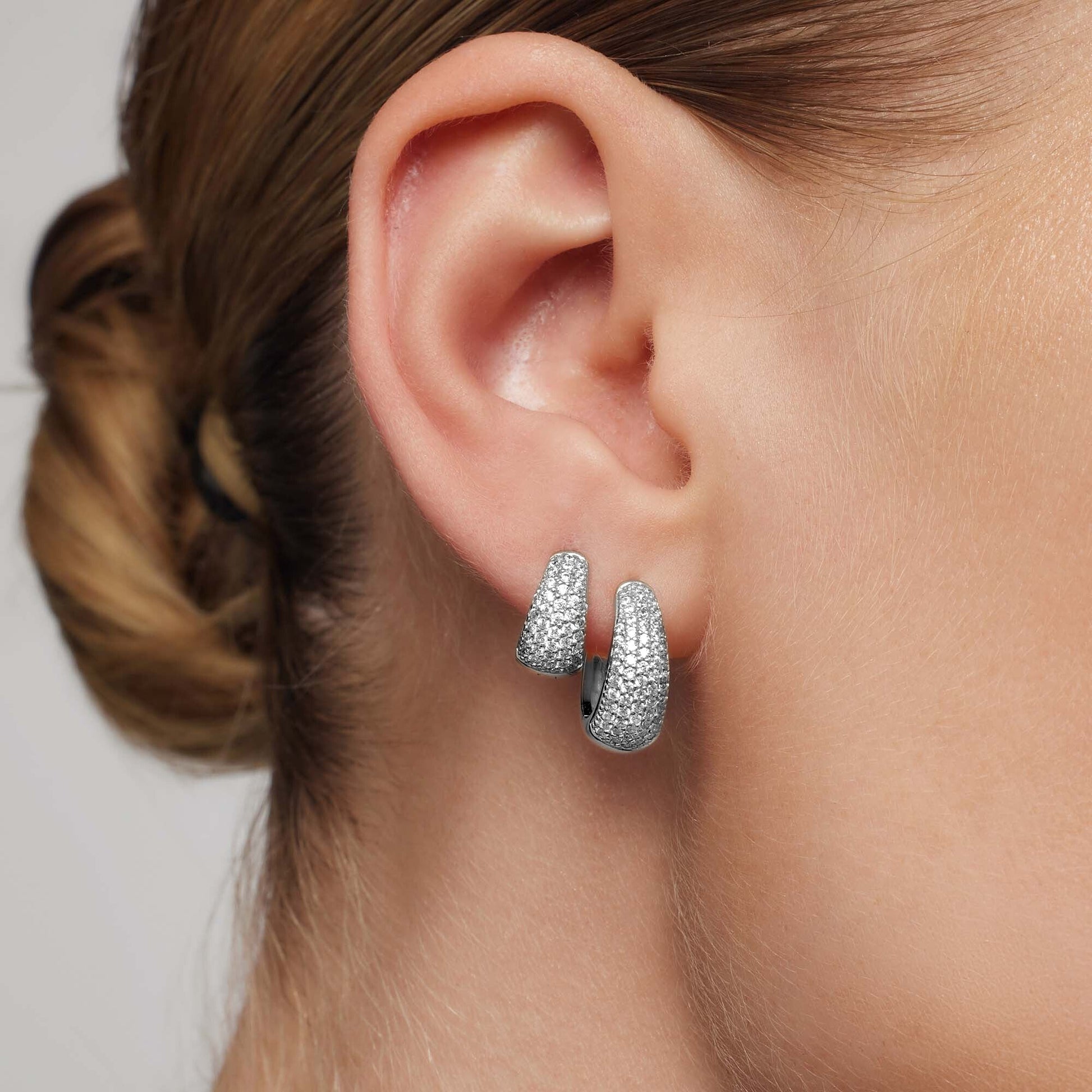Jules Mini Hoops | White Gold 16k