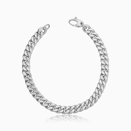 Estate Cuban Bracelet | White Gold 16k