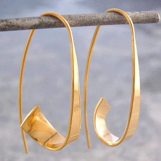 Vintage Spiral Earrings | Gold 16k