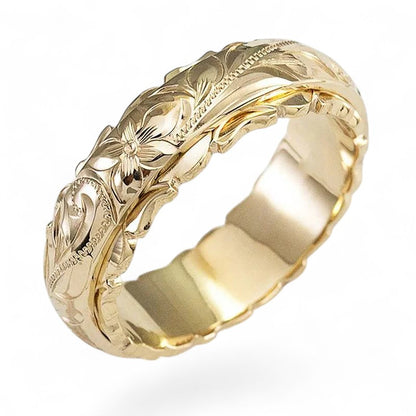 Antique Gold Flower Ring | Gold 18k