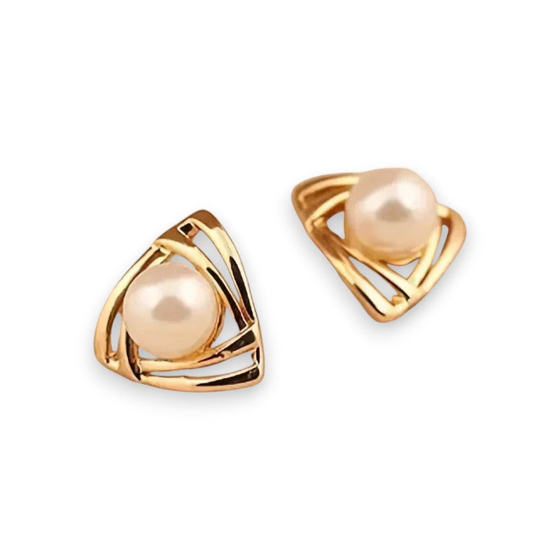Exquisite Pearl and Gold Earrings | Gold 18k