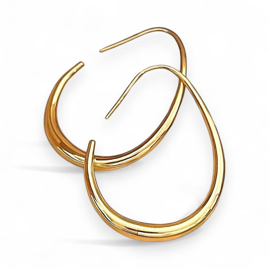 Antique Gold Hoop Earrings | Gold 16k