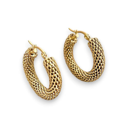 Golden Tide Hoop Earrings | Gold 18k