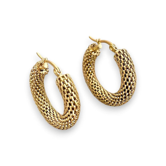 Golden Tide Hoop Earrings | Gold 18k