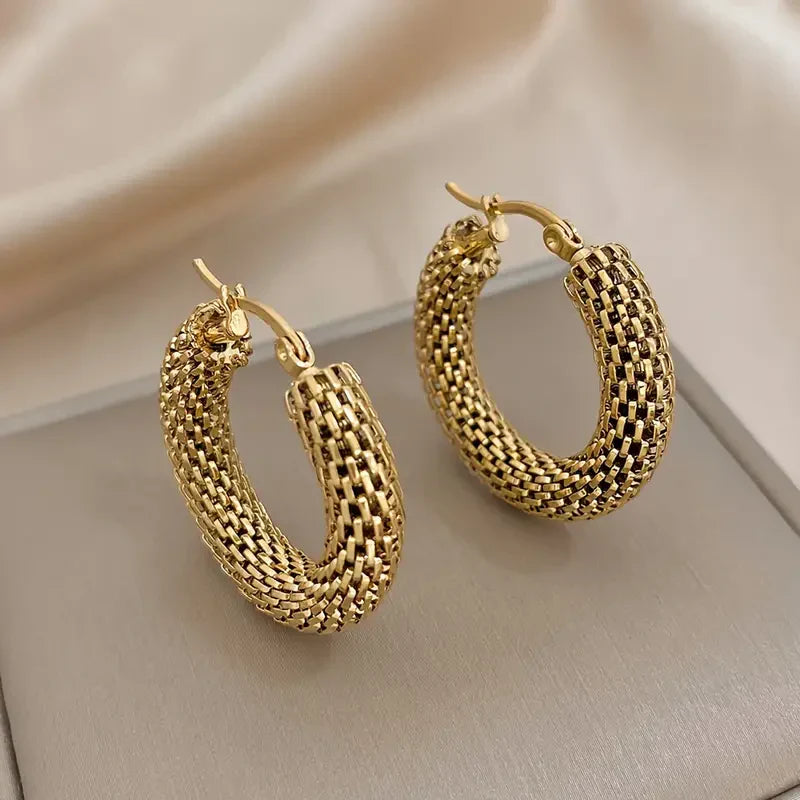 Golden Tide Hoop Earrings | Gold 18k