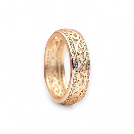 Shiny Hollow Gold Ring | Gold 16k