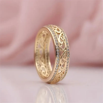 Shiny Hollow Gold Ring | Gold 16k