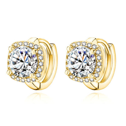 Nadine square earrings | White Gold 18k