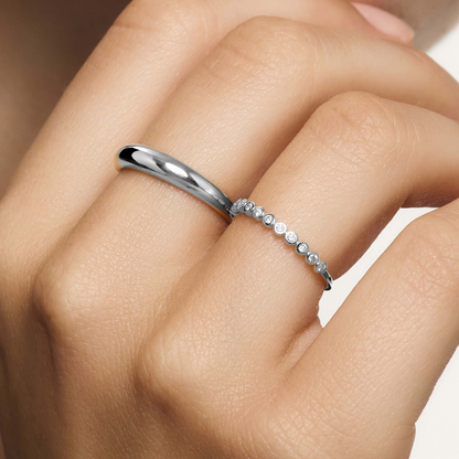 Diamond Bubble Ring | White Gold 14k