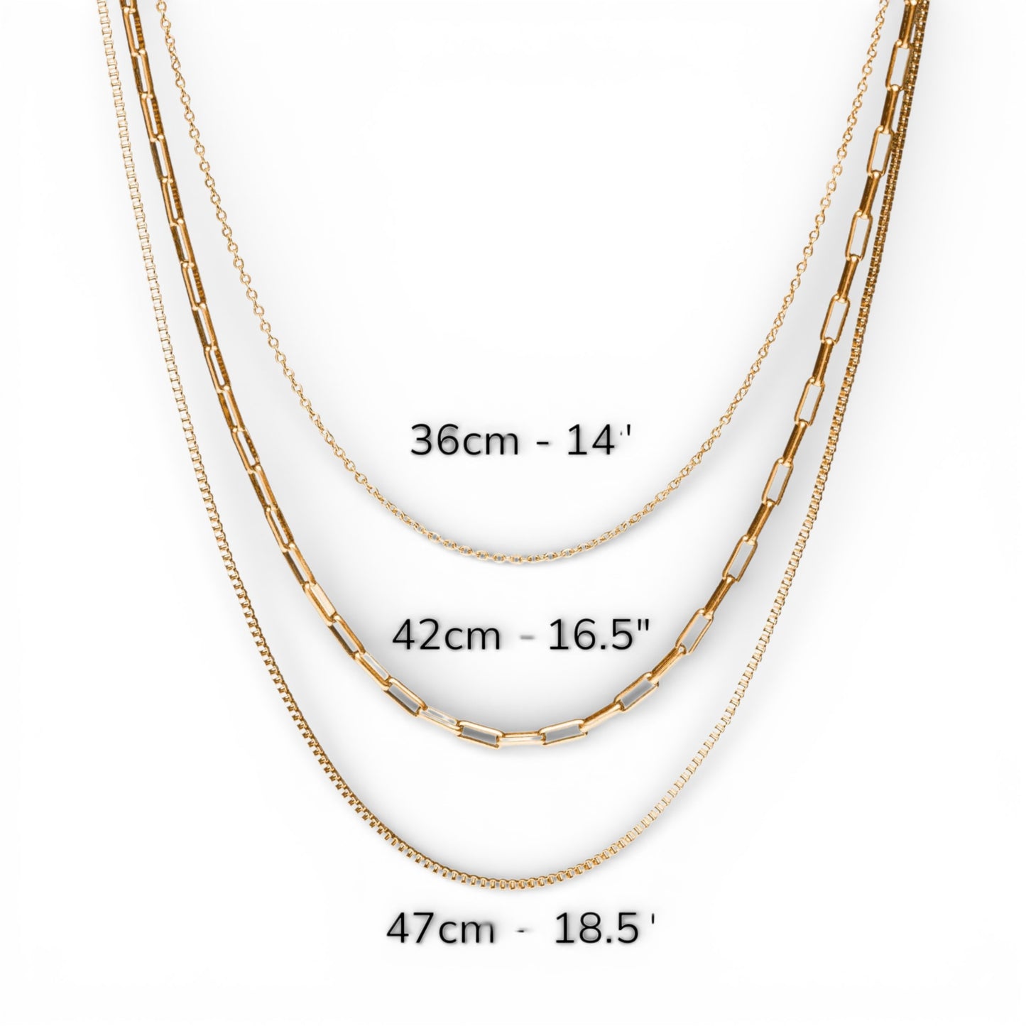 Triple Layered Gold Necklace