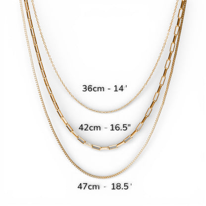 Triple Layered Gold Necklace