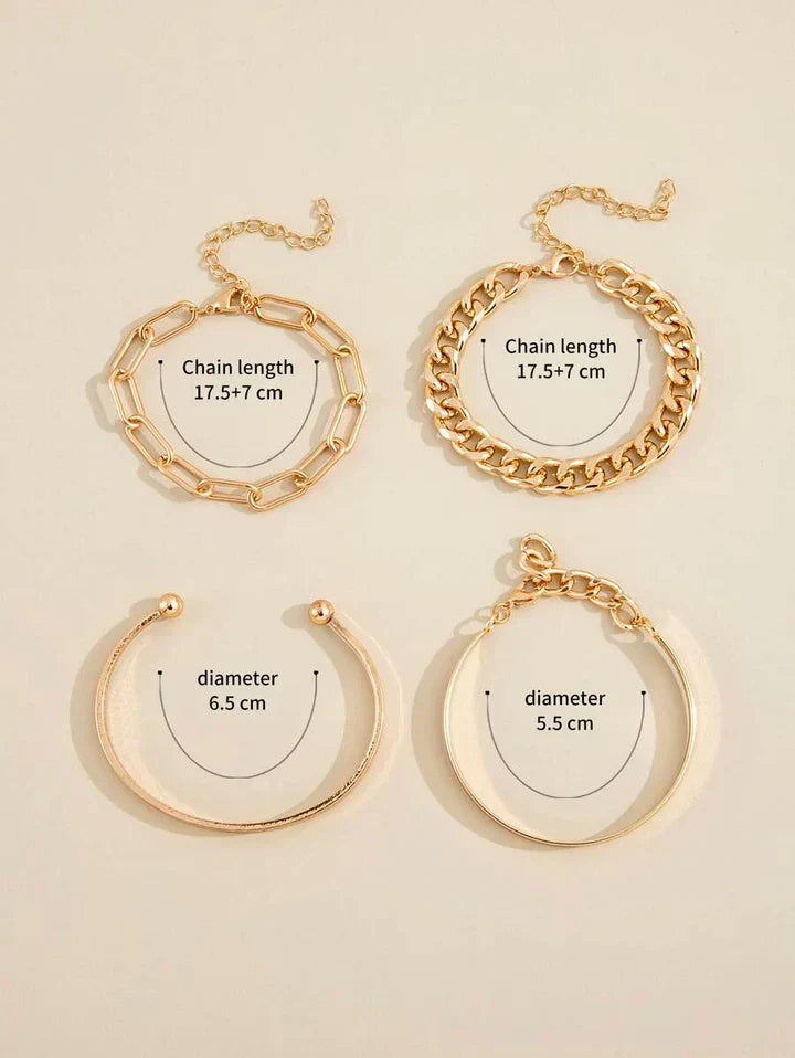 Elan Mercer Bracelet Set | White Gold 18k