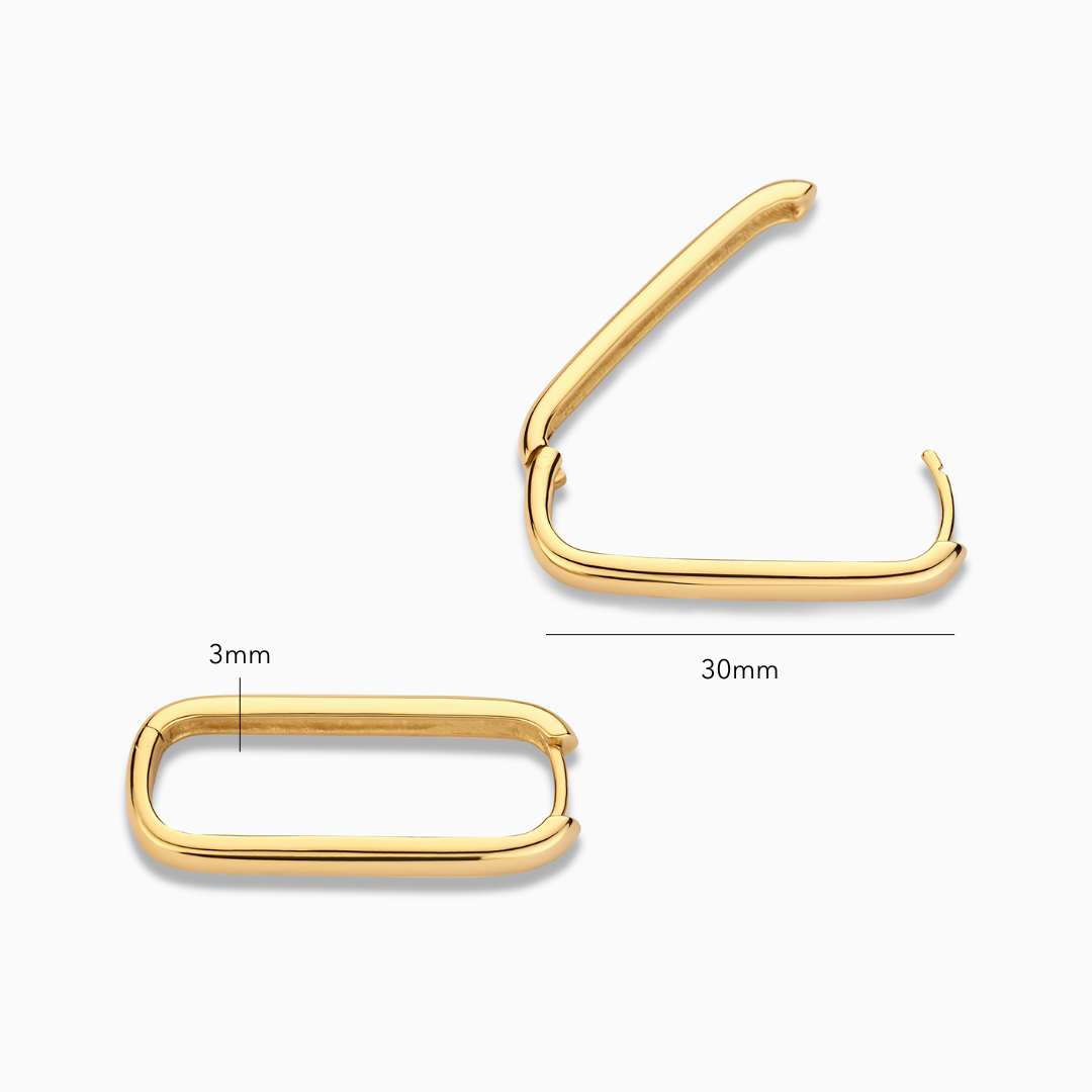 Large Icon Hoops | White Gold 18k