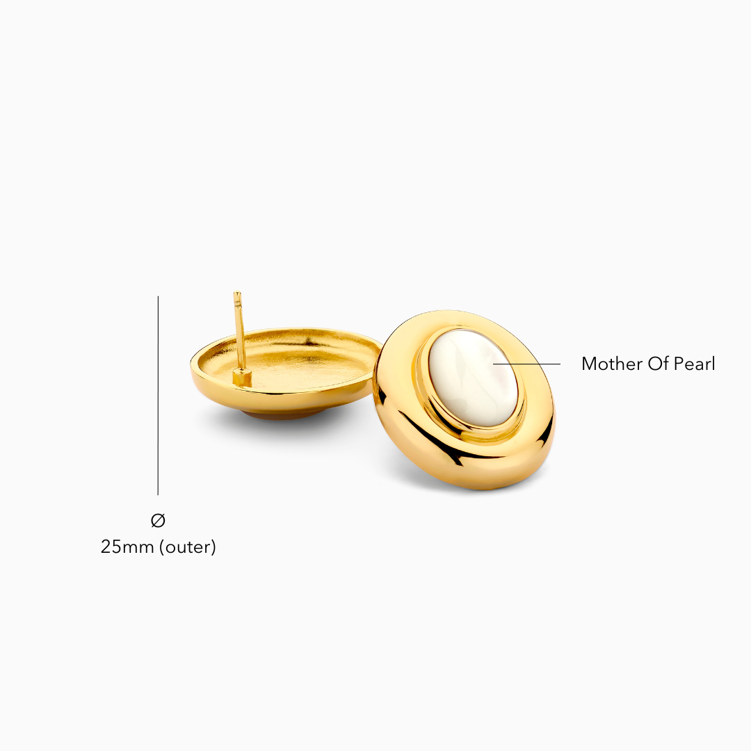 Giselle Pearl Earrings | White Gold 14k