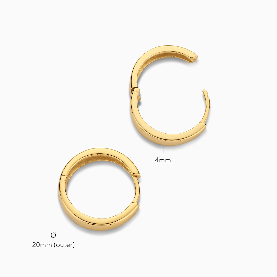 Gia Hoops | White Gold 18k