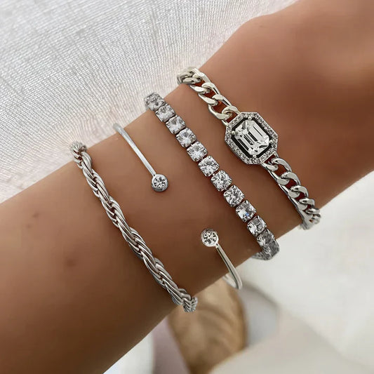 Domitia Calvina Bracelet Set | White Gold 18k