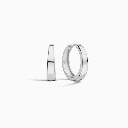 Gia Hoops | White Gold 18k