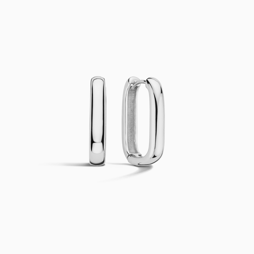 Icon Hoops | White Gold 18k